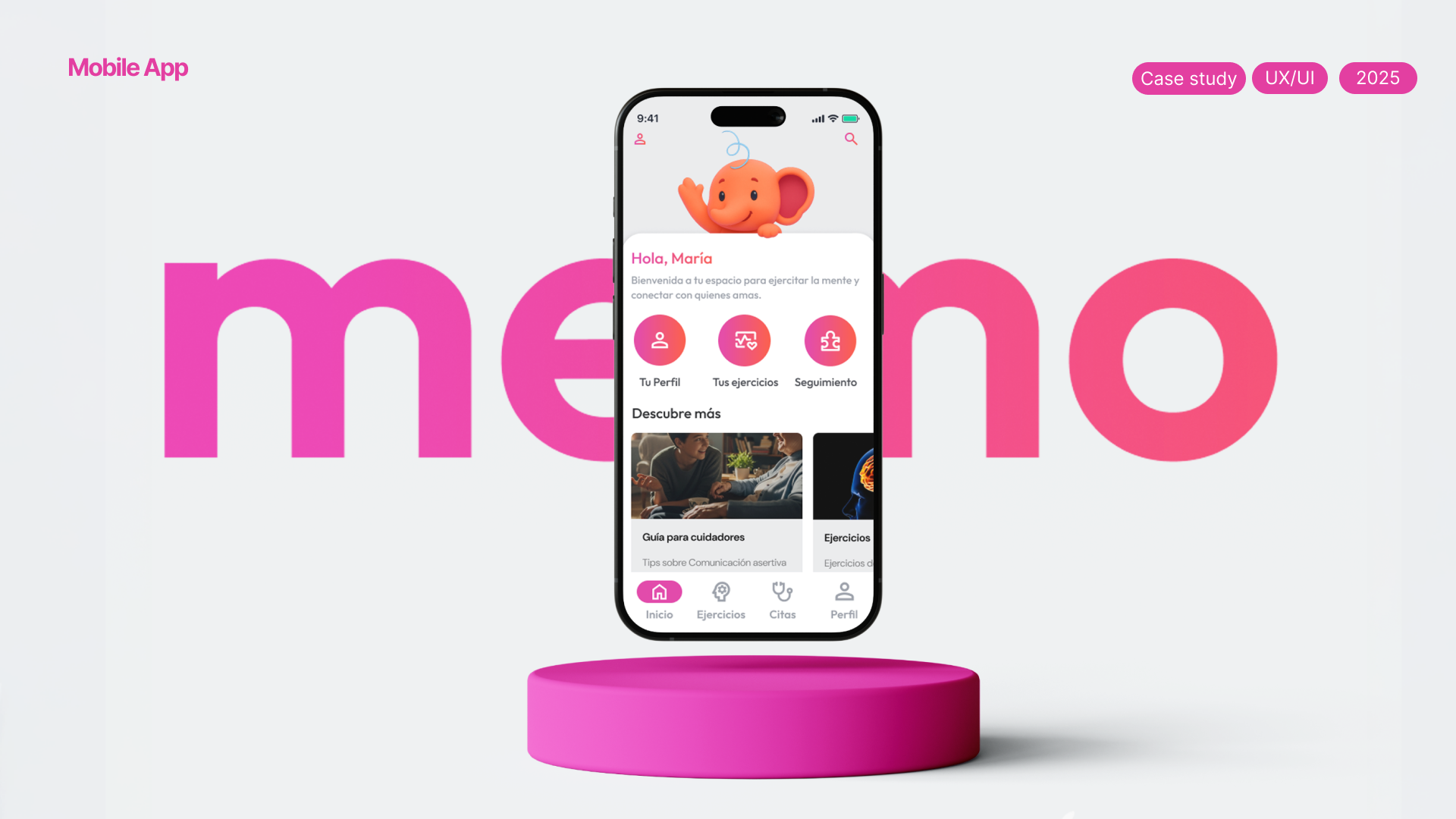 Antonia Ocampo - Diseño de interfaz App Memo / UX UI